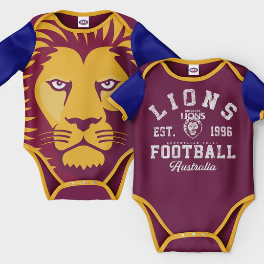 Brisbane Lions 2pc Baby Romper Set