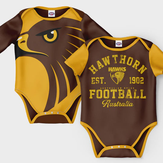 Hawthorn Hawks 2pc Baby Romper Set