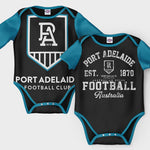 Port Adelaide Power 2pc Baby Romper Set