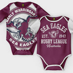 Manly Sea Eagles 2pc Baby Romper Set