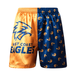 West Coast Eagles Adult Satin Boxer Shorts