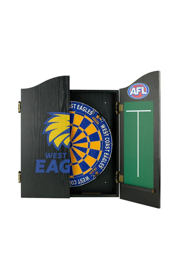 West Coast Eagles Dartboard And Cabinet - PICK UP ONLY
