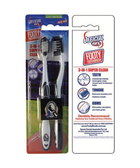 Collingwood Magpies Toothbrush Twin Pack