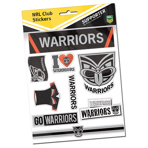 New Zealand Warriors Sticker Sheet