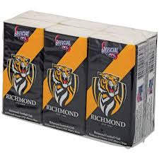 Richmond Tigers Tissues 6 Pack