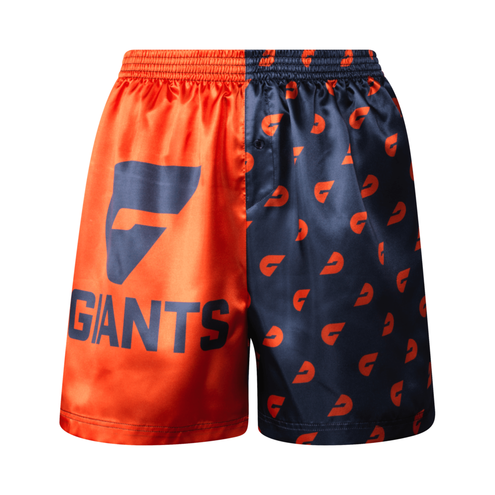 Greater Western Sydney Giants Adult Satin Boxer Shorts