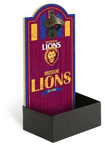 Brisbane Lions Bottle Opener with Catcher