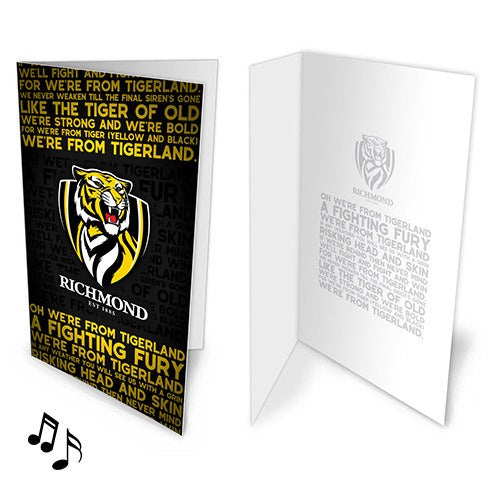 Richmond Tigers Musical Card