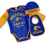 West Coast Eagles Baby  Bodysuit Gift Set