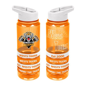 West Tigers Tritan Drink Bottle With Bands