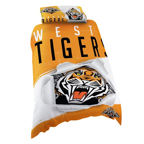 West Tigers Single Quilt Cover