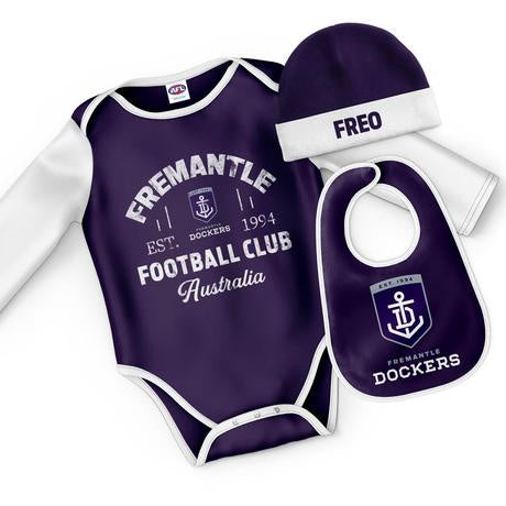Fremantle Dockers Baby  Bodysuit Gift Set