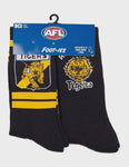 Richmond Tigers Heritage  Crew Socks - 2 Pack