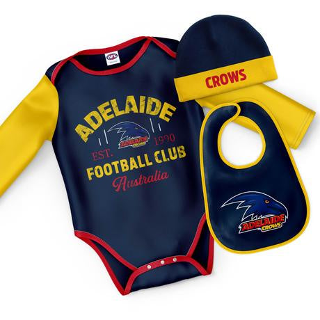 Adelaide Crows Baby  Bodysuit Gift Set