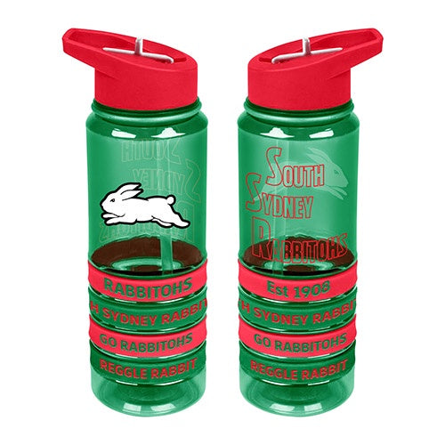 South Sydney Rabbitohs Tritan Drink Bottle with Bands