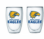 West Coast Eagles Double Wall Glasses