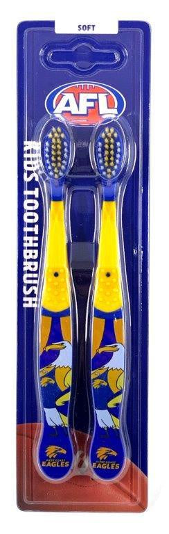 West Coast Eagles Kids Toothbrush Twin Pack