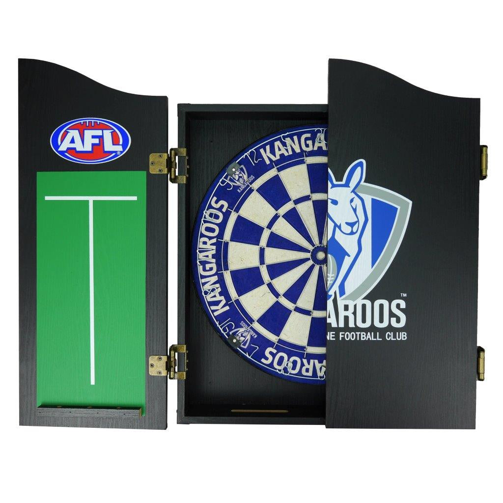 North Melbourne Kangaroos Dartboard and Cabinet - PICK UP ONLY