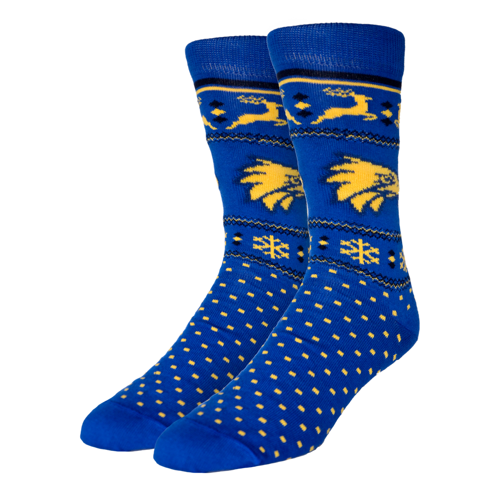 West Coast Eagles Adult Christmas Socks