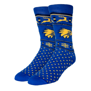 West Coast Eagles Adult Christmas Socks