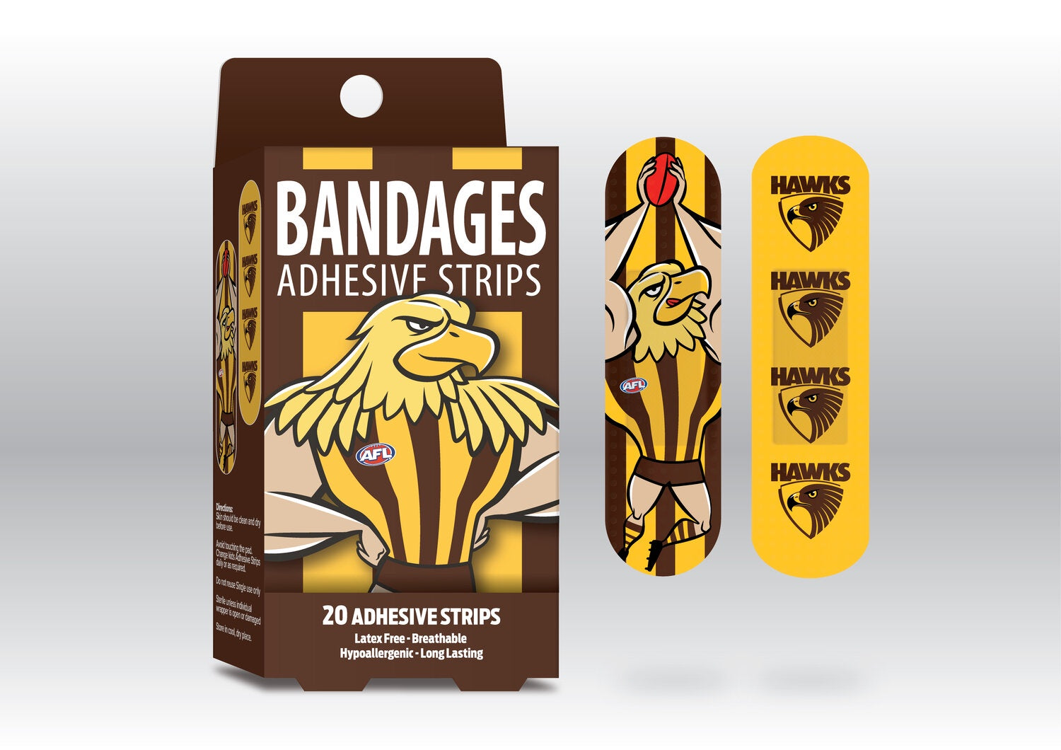 Hawthorn Hawks Mascot Adhesive Strips
