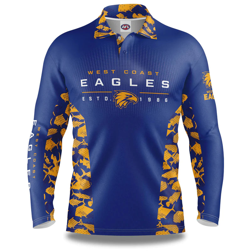 West Coast Eagles Youth Reef Runner Fishing Shirt