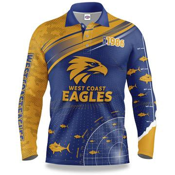 West Coast Eagles Fishing Shirt - Fish Finder