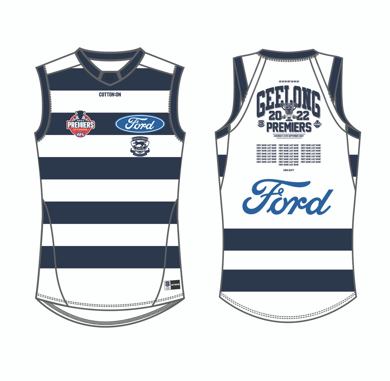 Geelong Cats 2022 Premiers Guernsey