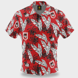 St George Illawarra Dragons Paradise Hawaiian Shirt