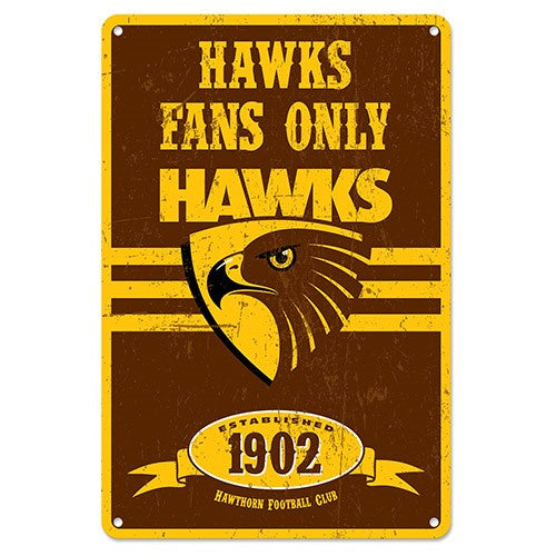 Hawthorn Hawks AFL Tin Sign