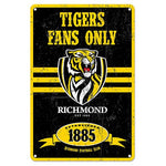 Richmond Tigers AFL Tin Sign
