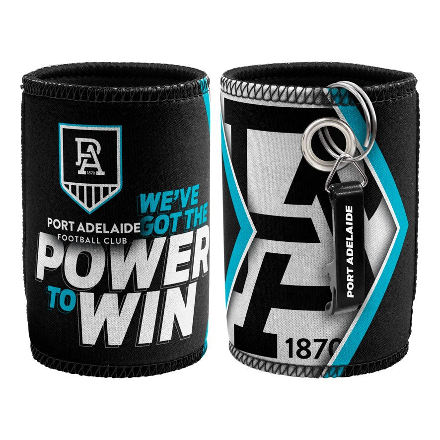 Port Adelaide Power Can Cooler And Bottle Opener