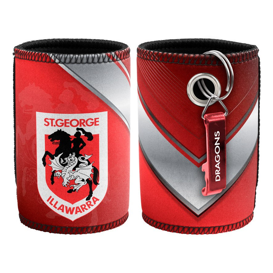 St George Illawarra Dragons Can Cooler And Bottle Opener