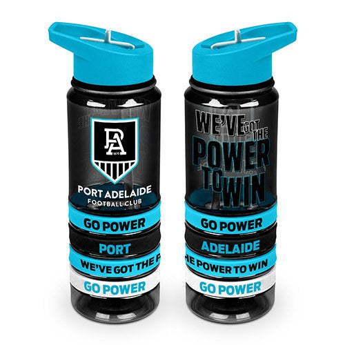 Port Adelaide Power Tritan Drink Bottle With Bands
