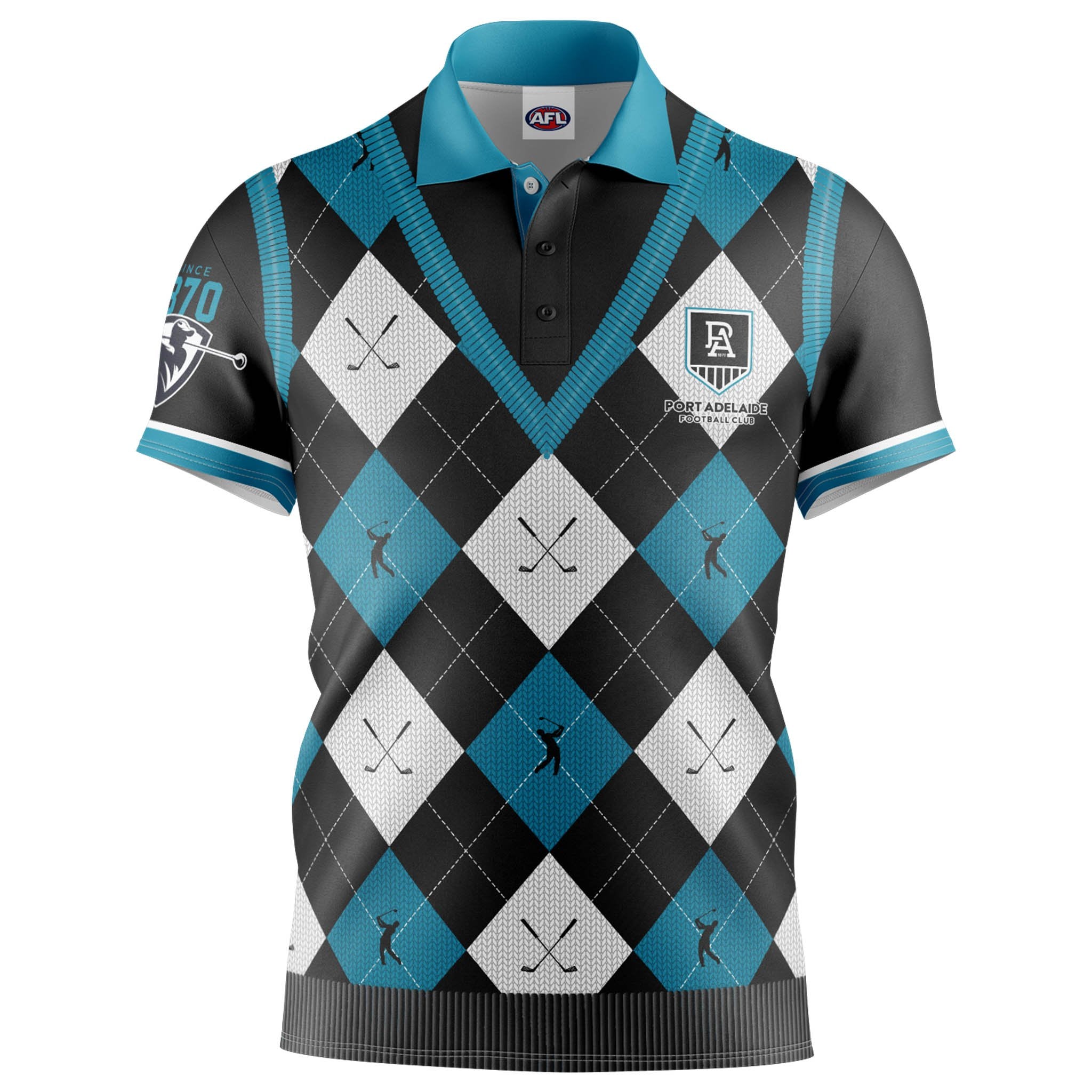 Port Adelaide Power Fairway Golf Polo Shirt