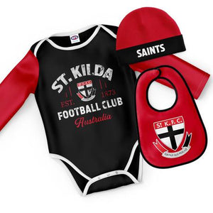 St Kilda Saints Baby  Bodysuit Gift Set