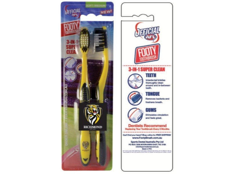 Richmond Tigers Toothbrush Twin Pack
