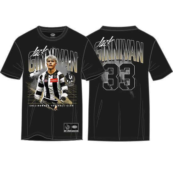Collingwood Magpies Youth Player Tee - Jack Ginnivan