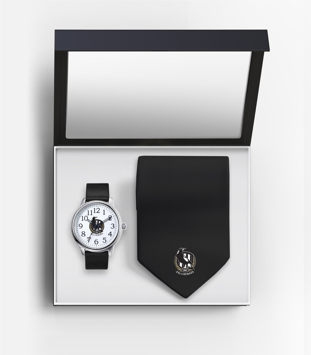 Collingwood Magpies Watch And Tie Set