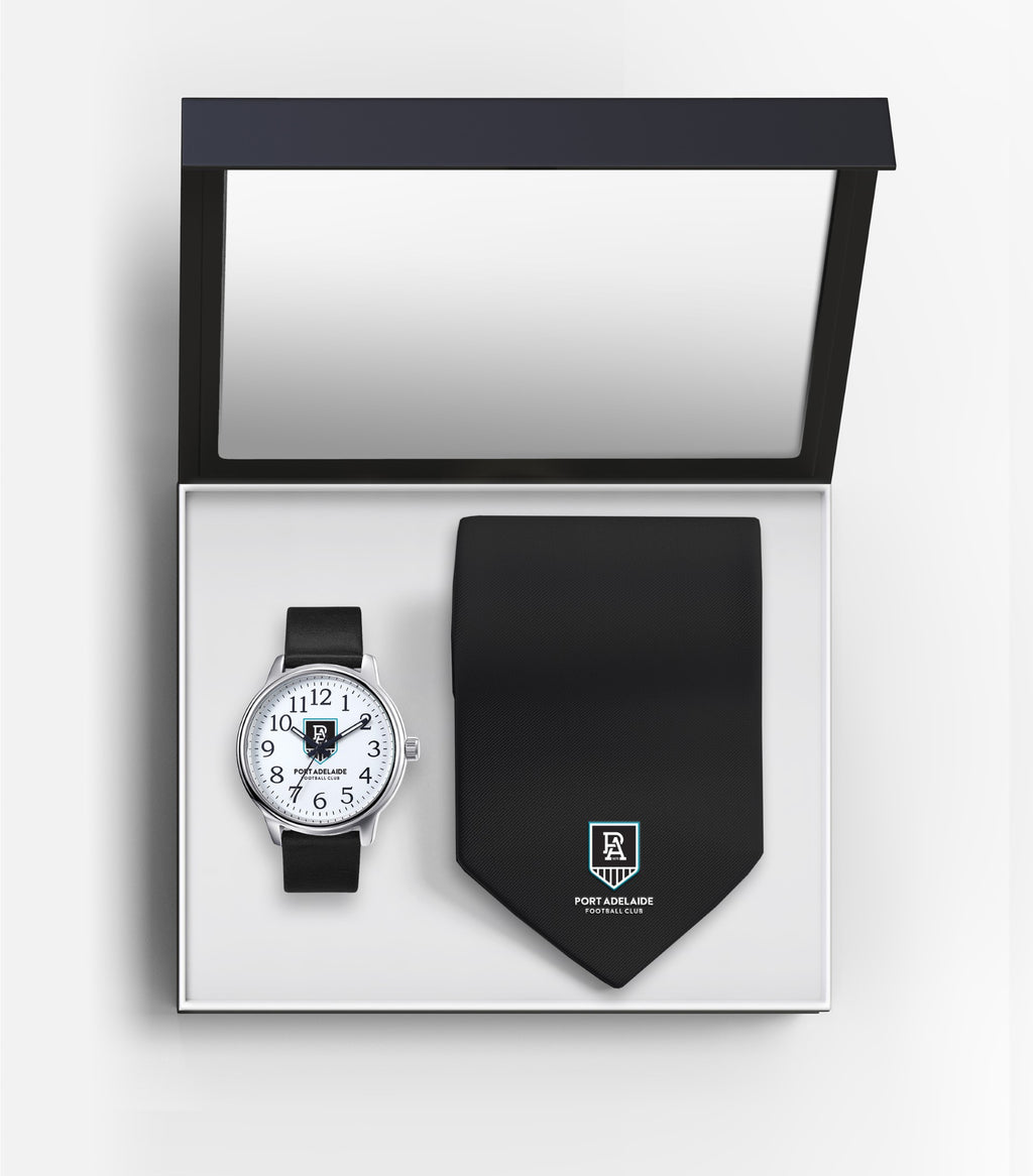 Port Adelaide Power Watch And Tie Set