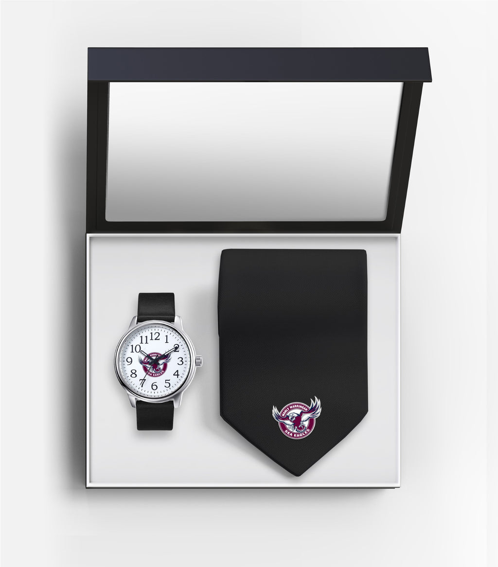 Manly Sea Eagles Watch And Tie Set